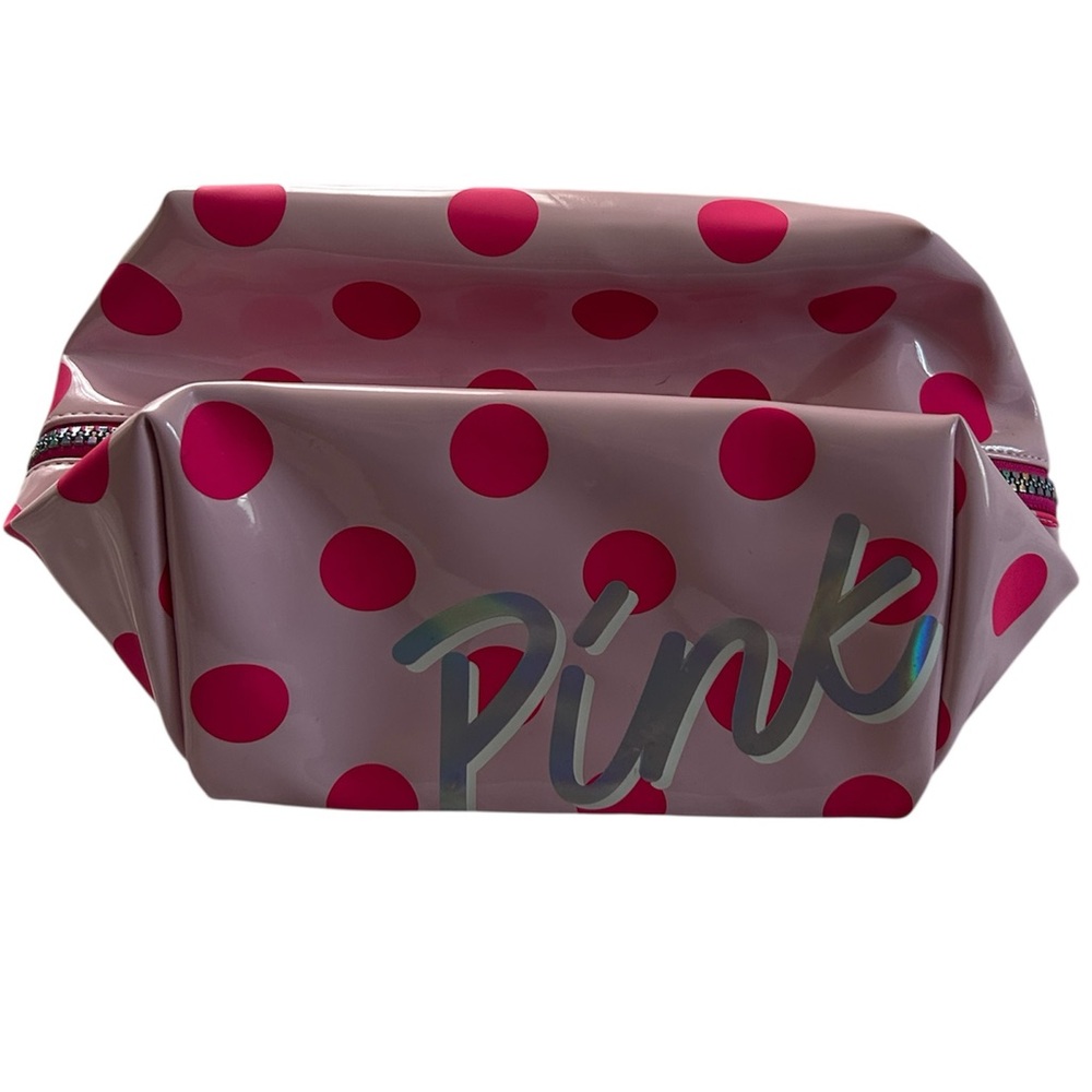 PINK Victoria’s Secret Pink‎ Polka Dot Cosmetic Makeup Bag Travel Case
